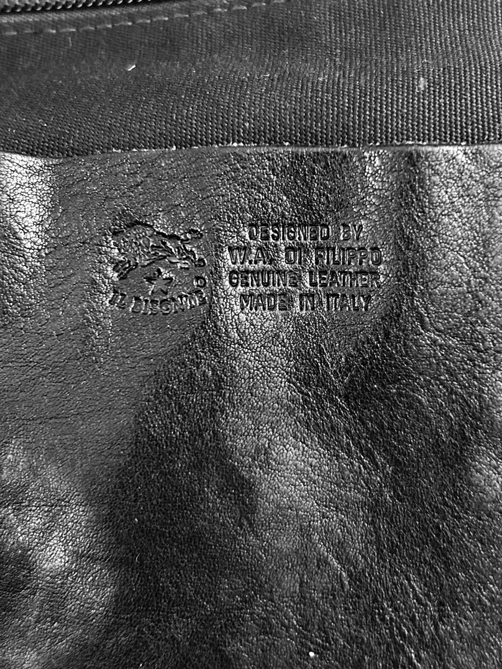 Il Bisonte - W.A. Filippo- Black Italian Leather Crossbody Bag - Picture 10 of 15